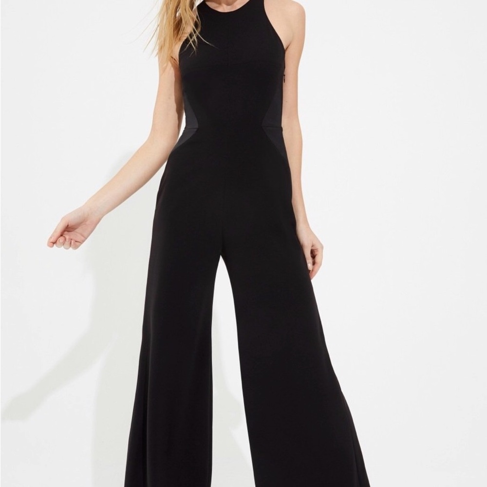 Halston Heritage Black Halter Jumpsuit for Prom